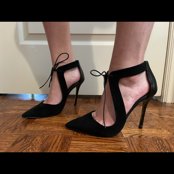 Top Shop Suede and faux croc stilettos - Picture 2 of 6